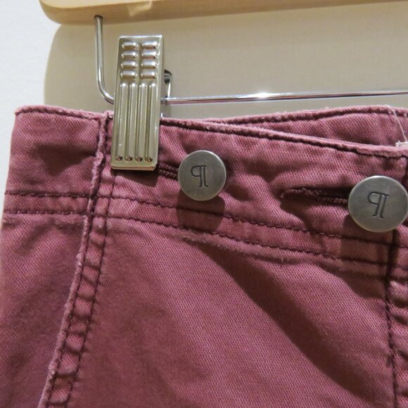 ANTHROPOLOGIE PILCRO The Kit High-Rise Wide-Leg Utility Trouser Pants in Maroon - Picture 5 of 14